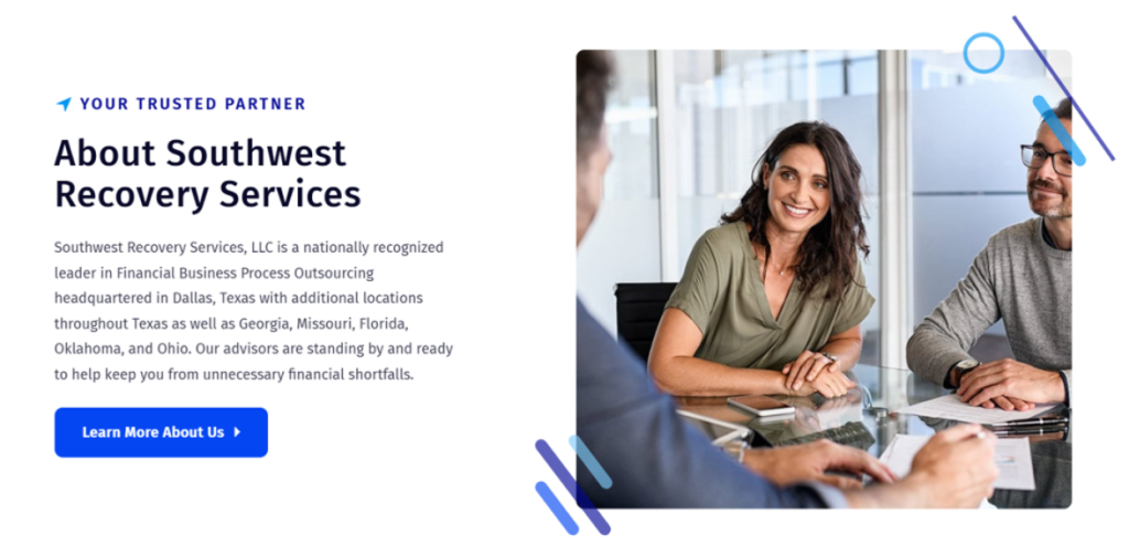 Banner for Southwest Recovery Services