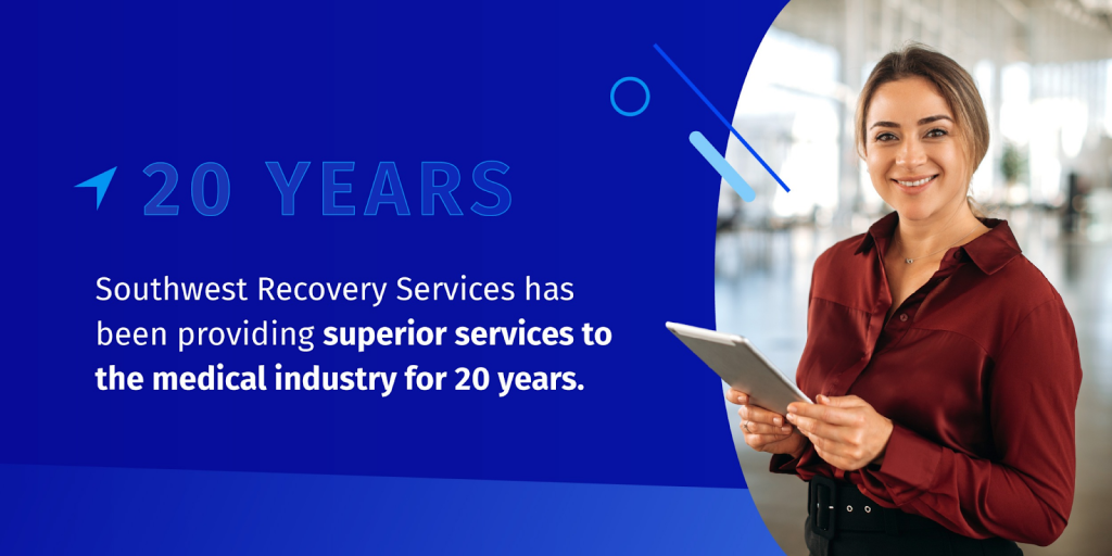 Blue gradient banner for Southwest Recovery Services.